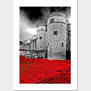 Tower of London Red Poppies England Posters and Art